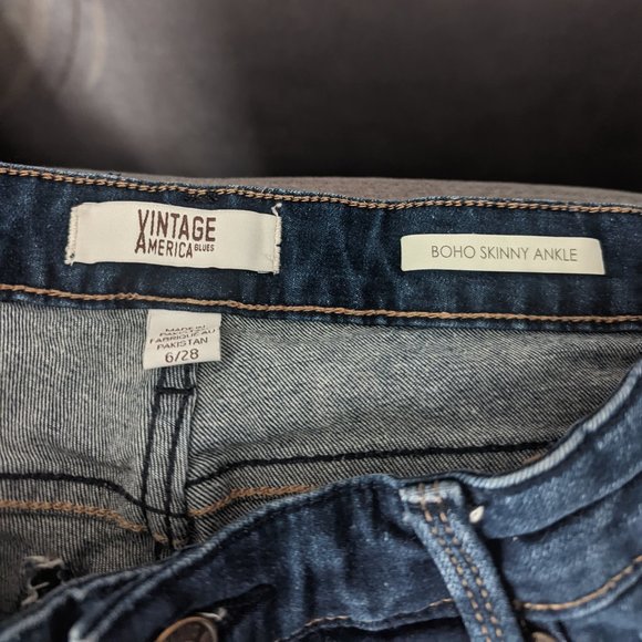 0intage America button flye distressed jeans - Picture 4 of 6